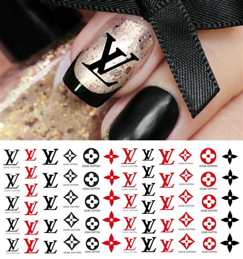 nail art louis vuitton nail stickers|Louis Vuitton nail stencil.